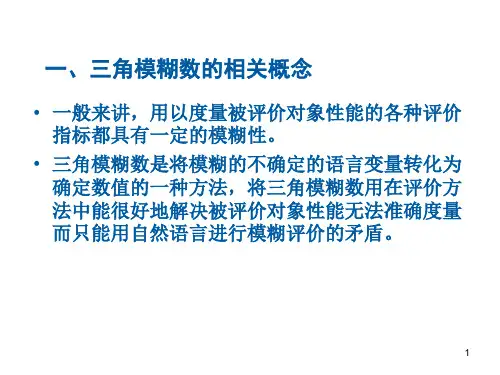 三角模糊数优质课件ppt