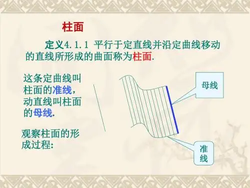 解析几何_柱面、旋转曲面与二次曲面