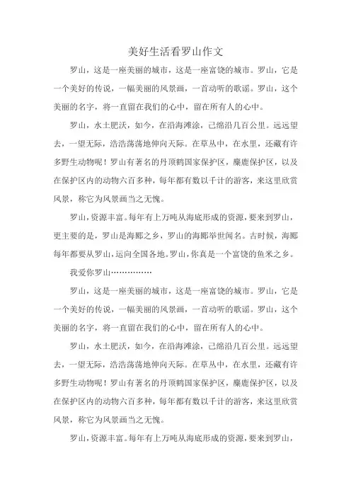 美好生活看罗山作文