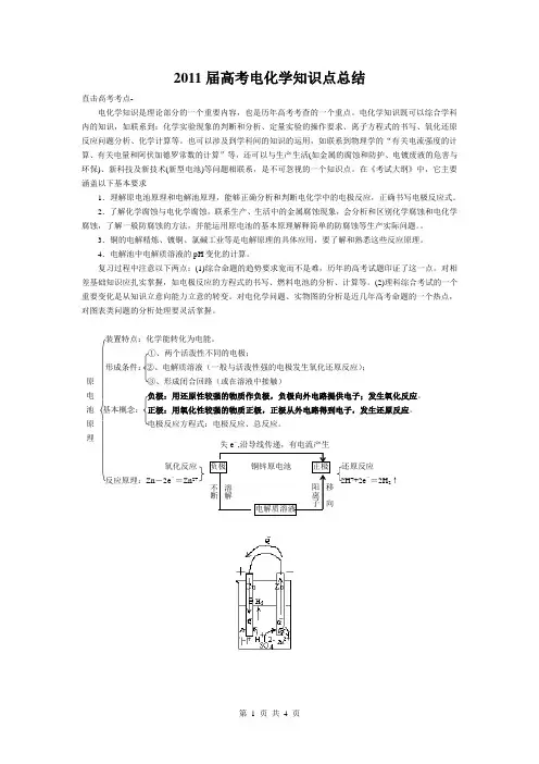 (完整版)高考电化学知识点总结
