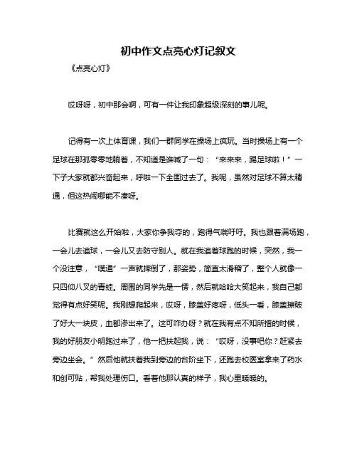 初中作文点亮心灯记叙文