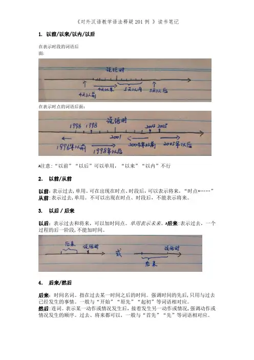 《对外汉语教学语法释疑201例 》读书笔记