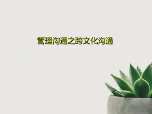 管理沟通之跨文化沟通共35页