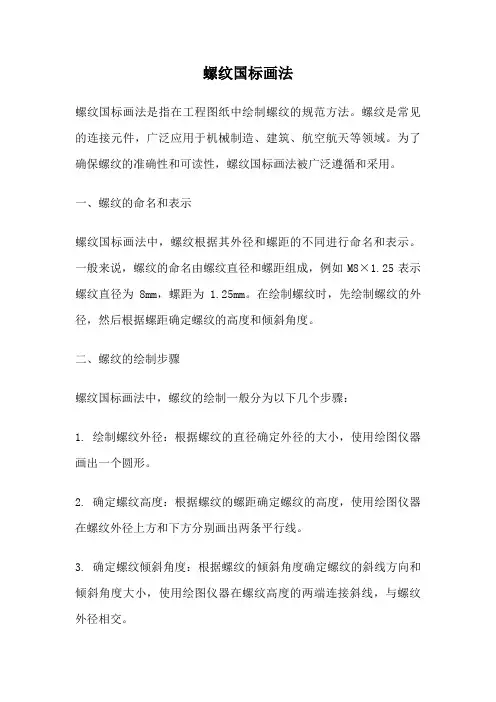 螺纹国标画法