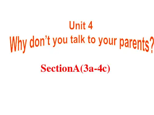 人教版八年级英语下册 Unit 4 Section A 3a—4c 课件(共23张PPT)