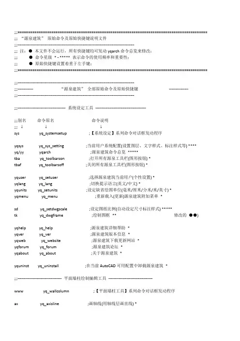 源泉建筑6.2.3快捷键