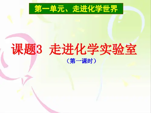 九年级化学第一单元课题3走进化学实验室课件(共65张PPT)