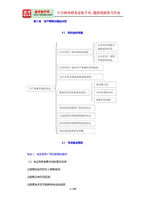 西方经济学(微观部分)【考点精讲、课后习题详解、考研真题】(8-9章)【圣才出品】