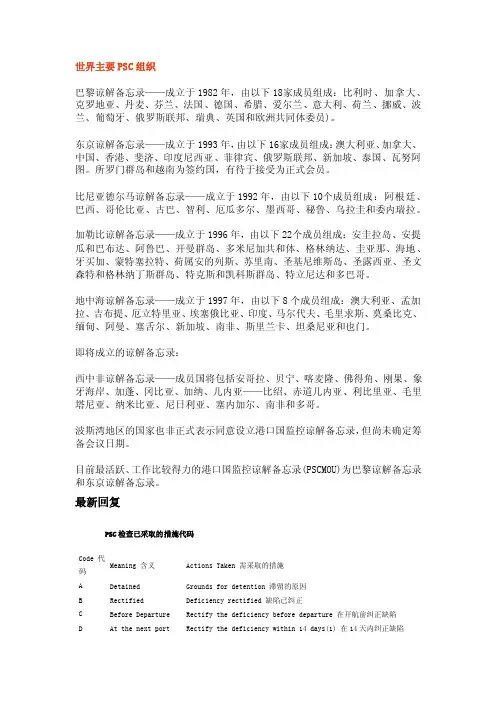 psc检查缺陷及其相关知识 2