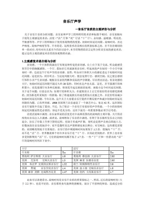音乐厅声学