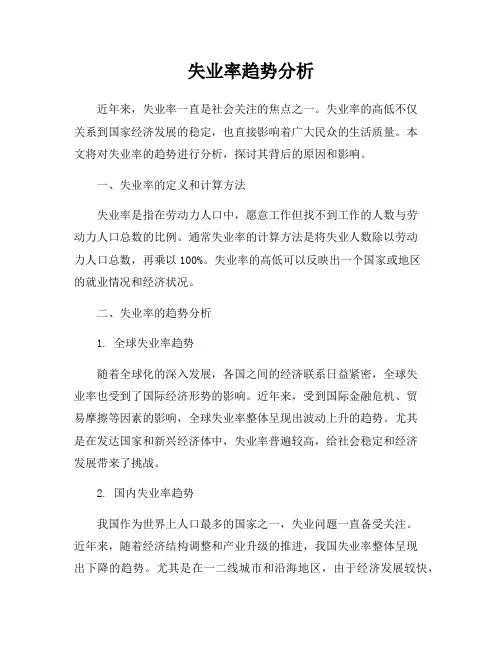 失业率趋势分析