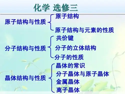 高中化学选修三全 课件