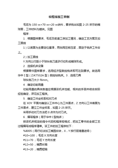 宏程序加工举例