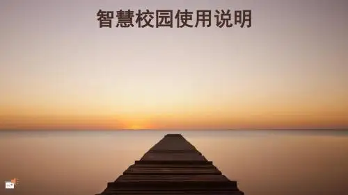 智慧校园使用说明【优质PPT】