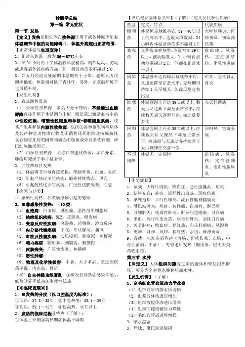 (完整word)诊断学总结,推荐文档