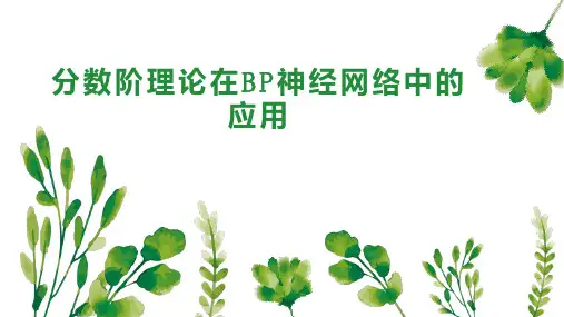 分数阶理论在BP神经网络中的应用