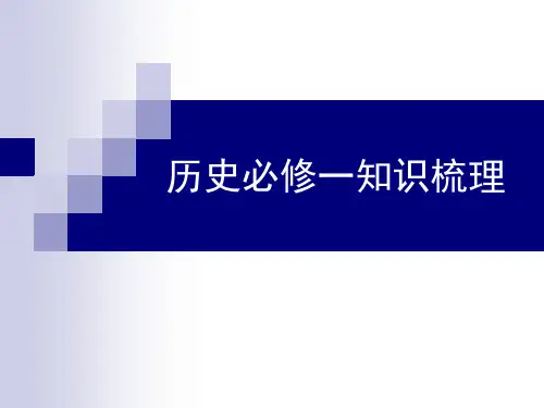 高中历史必修部分知识框架