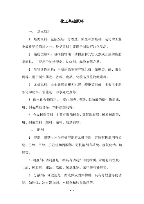 化工基础原料