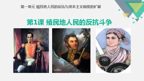人教部编版九年级历史下册第1课殖民地人民的反抗斗争课件(共17张PPT)