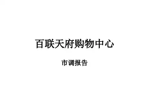 某购物中心市场调研报告PPT(17张)