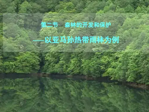 2.2森林的开发和保护——以亚马孙热带雨林为例PPT课件