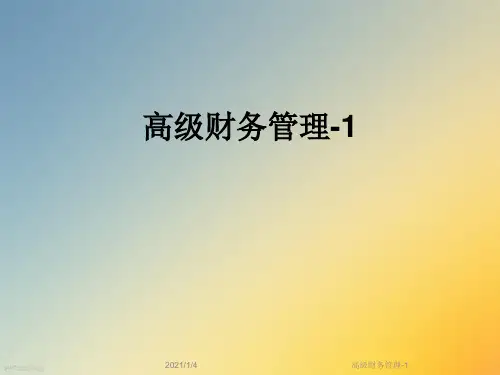 高级财务管理-1