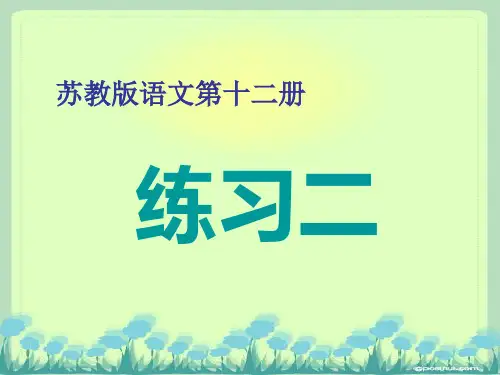 苏教版语文12册练习二PPT课件