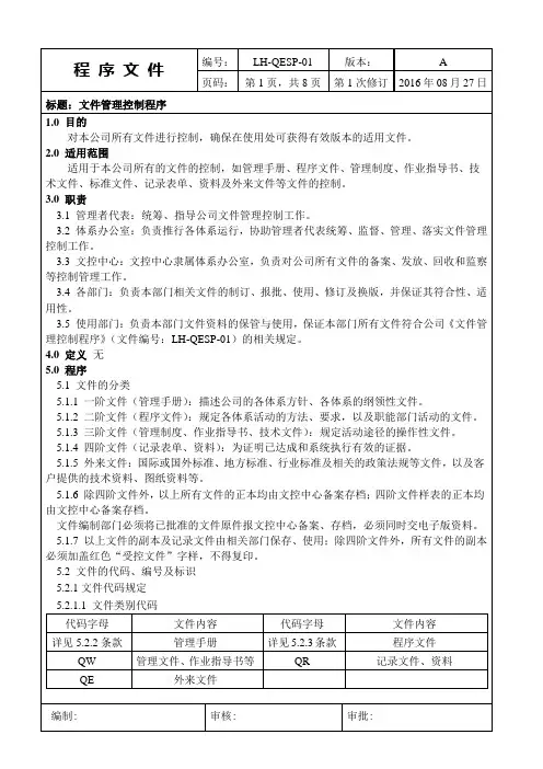文件管理控制程序.