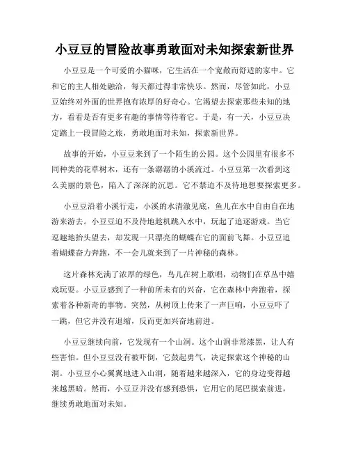 小豆豆的冒险故事勇敢面对未知探索新世界