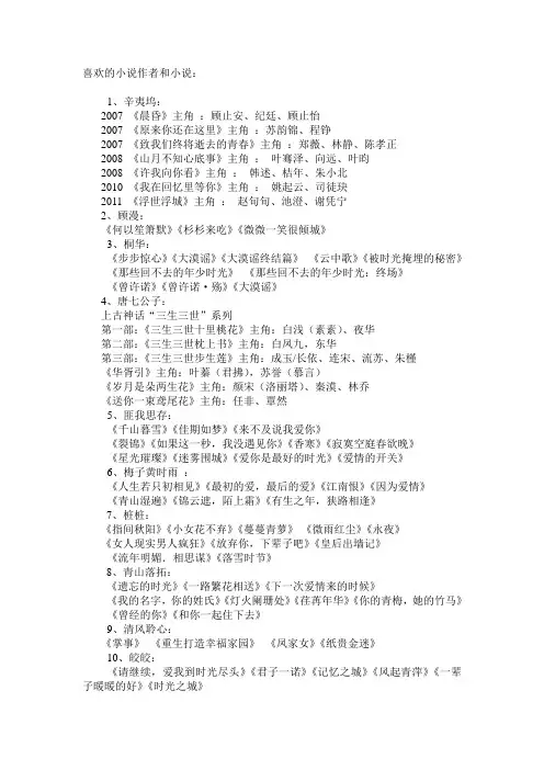 看过的小说