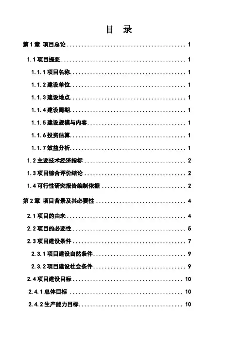 村庄沼气工程建设项目可行性报告方案策划