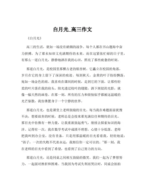 白月光_高三作文