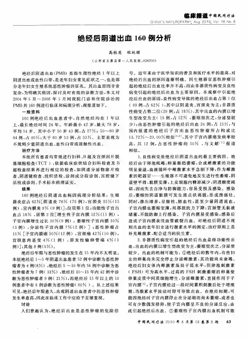 绝经后阴道出血160例分析
