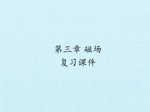 人教版高中物理选修3-1：第三章 磁场 复习课件