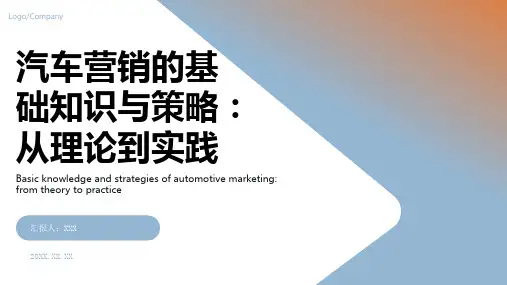 汽车营销ppt课件模板
