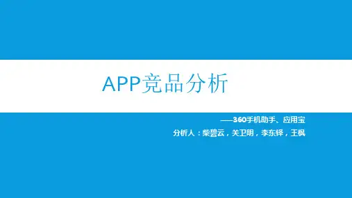 应用商店APP竞品分析PPT课件
