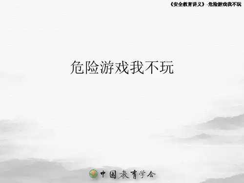 危险游戏我不玩课件PPT