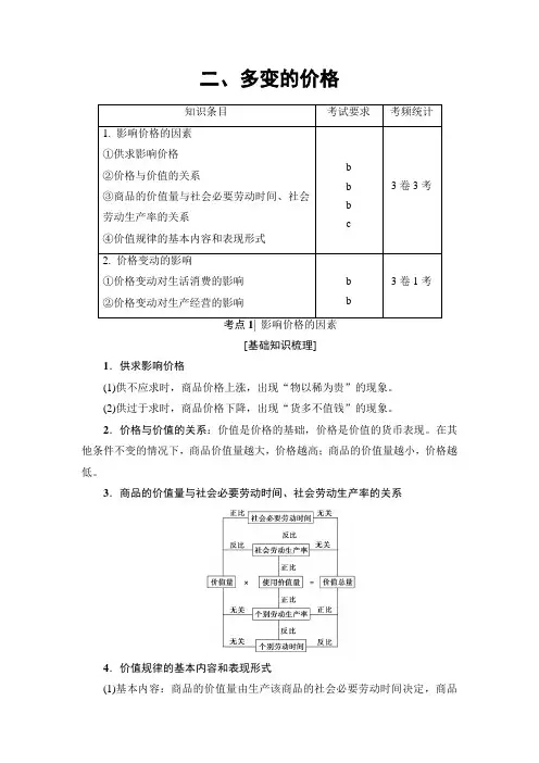 2018高三政治浙江选考一轮复习练习部分 必修1 第1单元