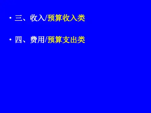 2019年新政府会计制度(收入费用)PPT