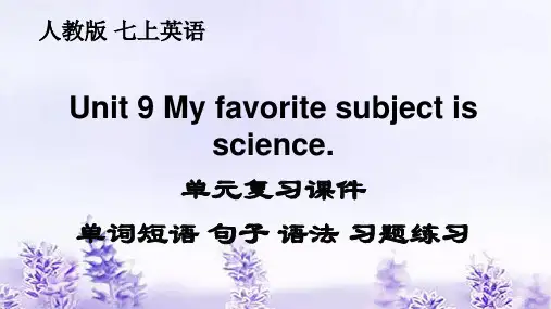+Unit+9复习课件2023-2024学年人教版英语七年级上册