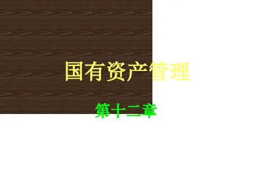 国有资产管理监督概述(ppt 35页)