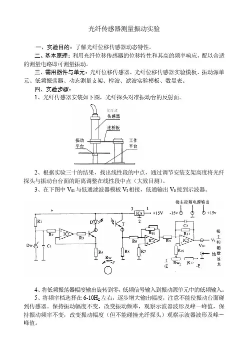 光纤传感器测量振动实验重点