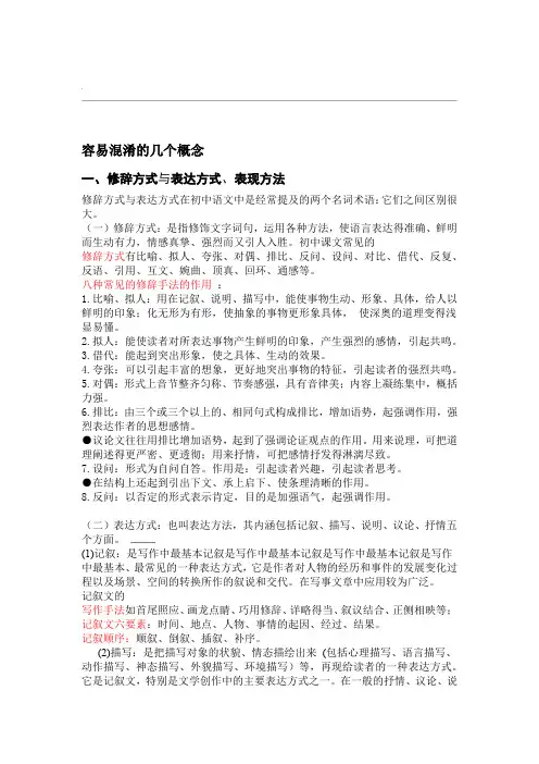 常见表现手法及其作用-答题技巧总结全93307