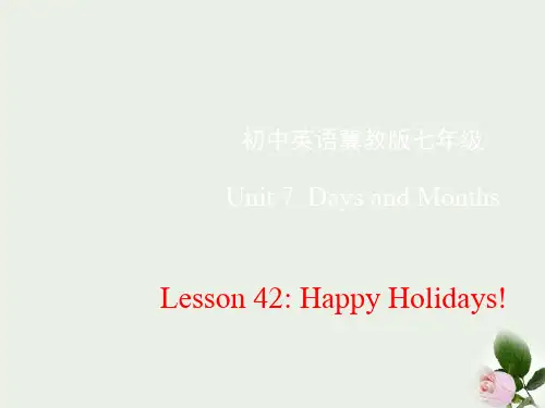 《Happy Holidays!》Days and Months 图文