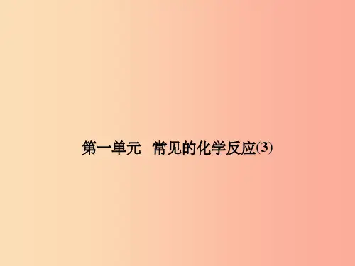 浙江省中考科学(化学部分)第二篇 主题3 第一单元 常见的化学反应(3)课件