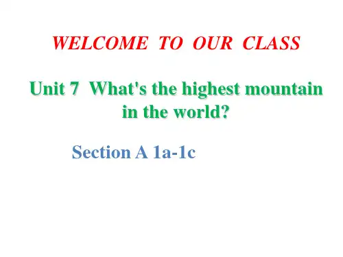 人教英语八年级下册Unit7Section A 1a-1c(共28张PPT)