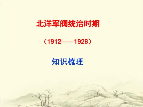北洋军阀统治时期