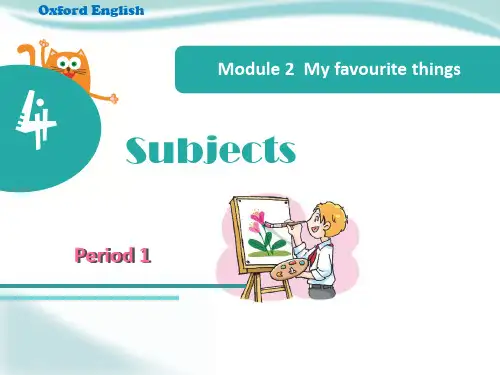 牛津沪教版英语四年级下册Module 2 Unit 4 Subjects Period 1课件