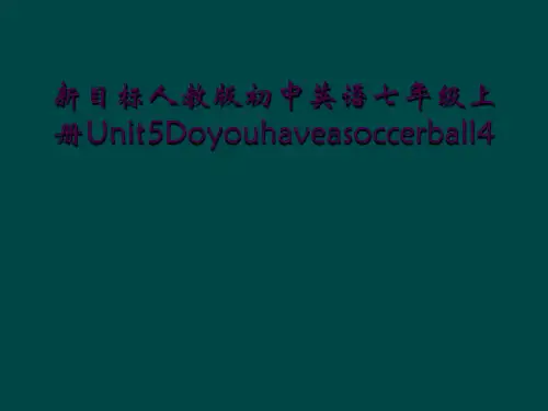 新目标人教版初中英语七年级上册Unit5Doyouhaveasoccerball4