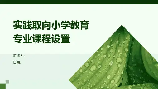 实践取向小学教育专业课程设置
